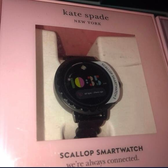 Kate Spade scallops touchscreen smart watch bracelet black
